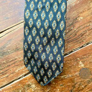 Vintage 50s DIVA Mod Silk Narrow Skinny Geometric Neck Tie Italy 54.5" x 2.5"
